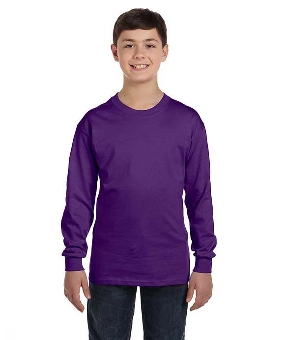 5400B - Gildan Heavy Cotton™ Youth Long-Sleeve T-Shirt | Purple