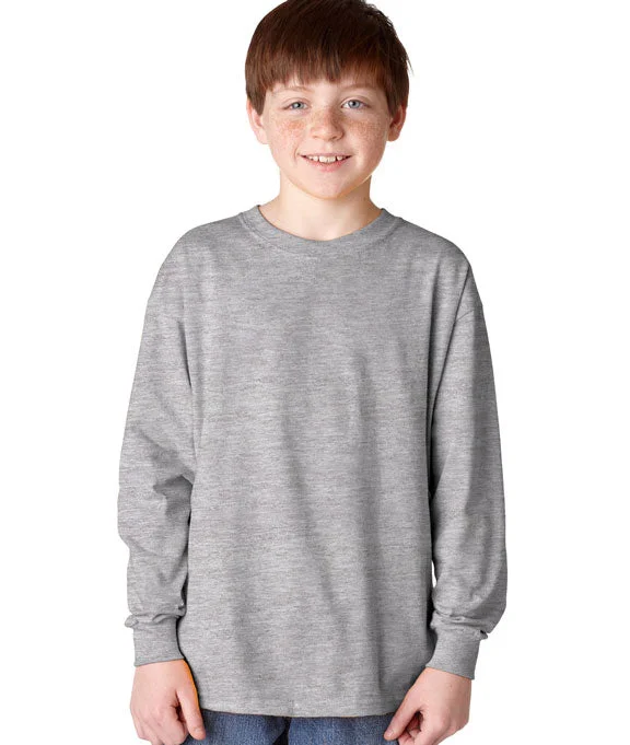 5400B - Gildan Heavy Cotton™ Youth Long-Sleeve T-Shirt | Sport Grey