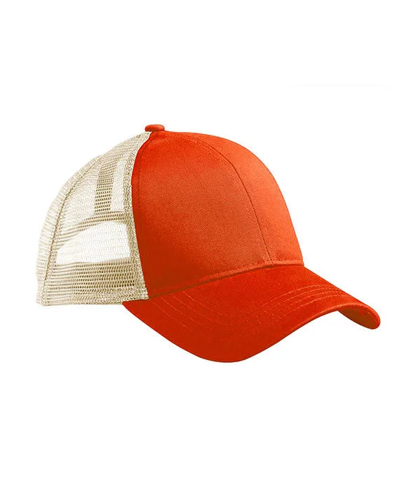 EC7070 - econscious Eco Trucker Organic/Recycled Cap | Orange Poppy/Oyster