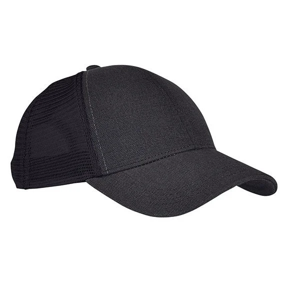 EC7093 - Econscious Unisex Hemp Eco Trucker Recycled Polyester Mesh Cap | Black/Black