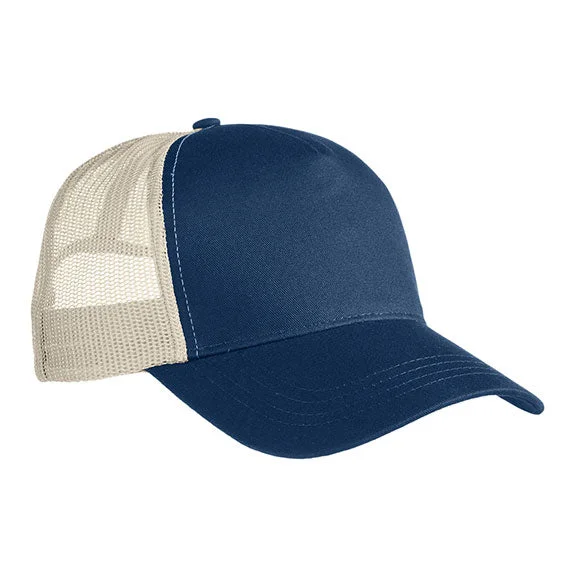 EC7094 - Econscious Organic Cotton/RPET Semi-Curve Trucker Cap | Pacific/Oyster