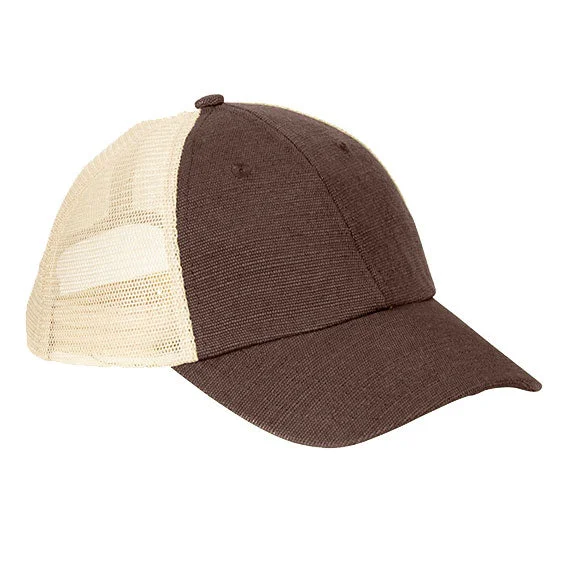 EC7095 - econscious 6.8 oz. Hemp Washed Soft Mesh Trucker Hat | Earth/Oyster