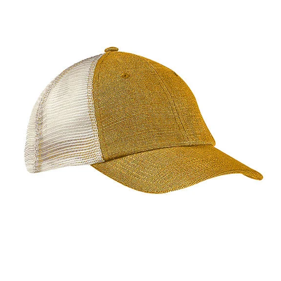 EC7095 - econscious 6.8 oz. Hemp Washed Soft Mesh Trucker Hat | Old Gold/Oyster