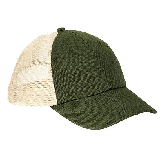 EC7095 - econscious 6.8 oz. Hemp Washed Soft Mesh Trucker Hat | Olive/Oyster