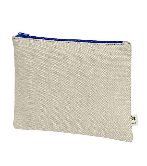 EC8402 - Econscious Hemp Pouch | Natural/Blue