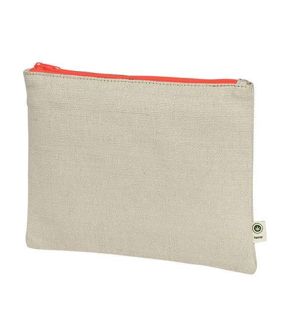 EC8402 - Econscious Hemp Pouch | Natural/Orange