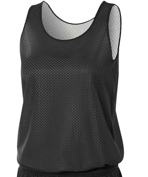 NW1000 - A4 Ladies Reversible Mesh Tank Top | Black/White