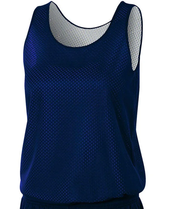 NW1000 - A4 Ladies Reversible Mesh Tank Top | Navy/White