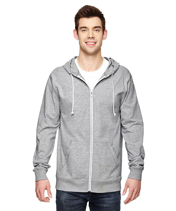 SF60R - Fruit of the Loom Adult Sofspun® Jersey Full-Zip Hooded Sweatshirt | Athletic Heather