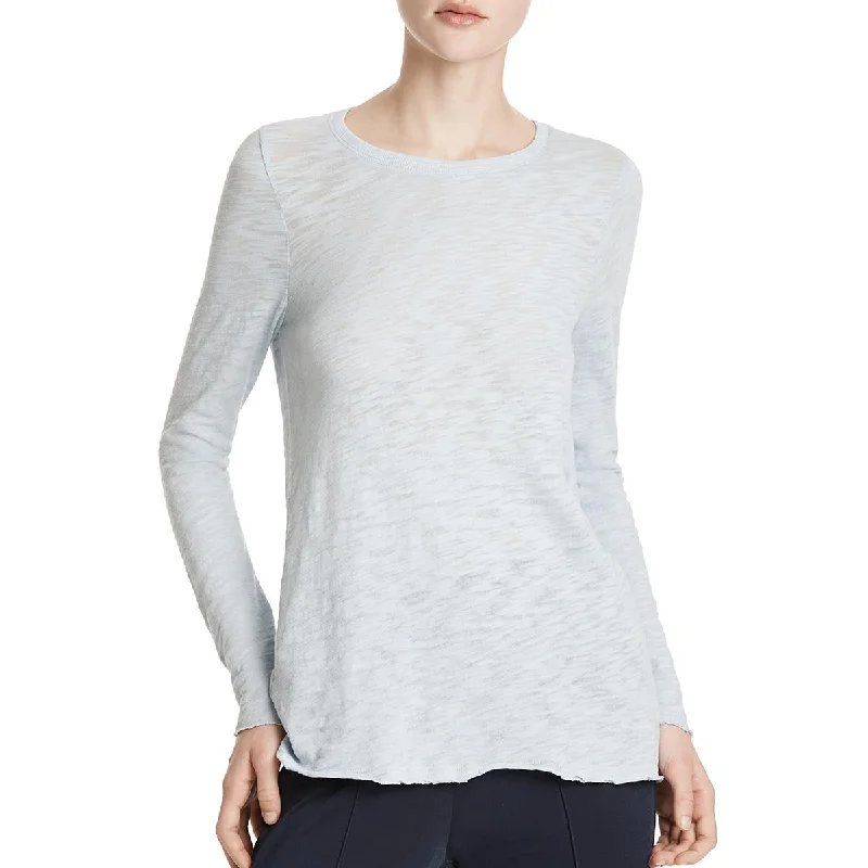 ATM Womens Heathered Long Sleeves Casual Top