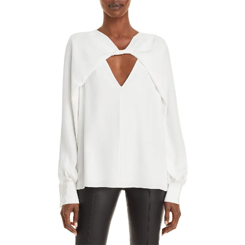 Jason Wu Womens Silk Long Sleeves Blouse