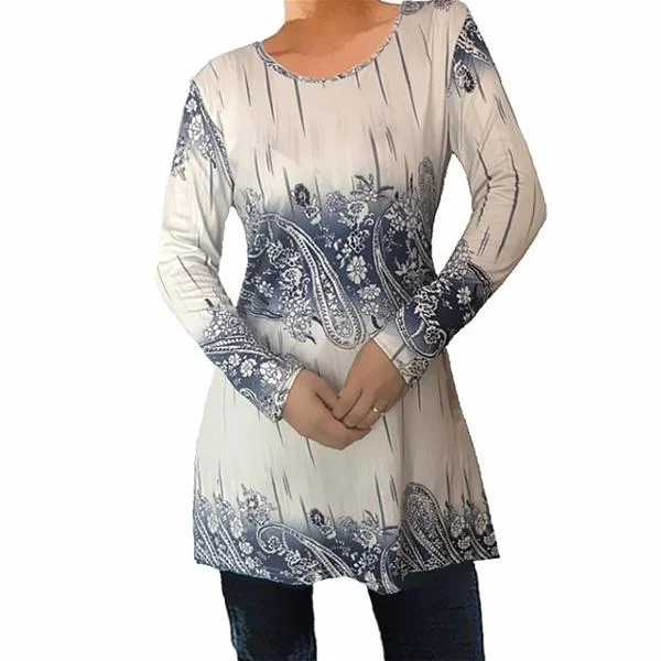 Womens Autumn Round Neck Long Sleeves