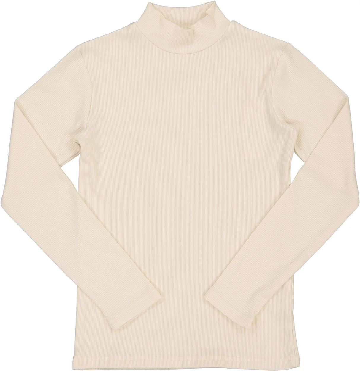 Harti Shells Off White Mock Neck Long Sleeves Ribbed